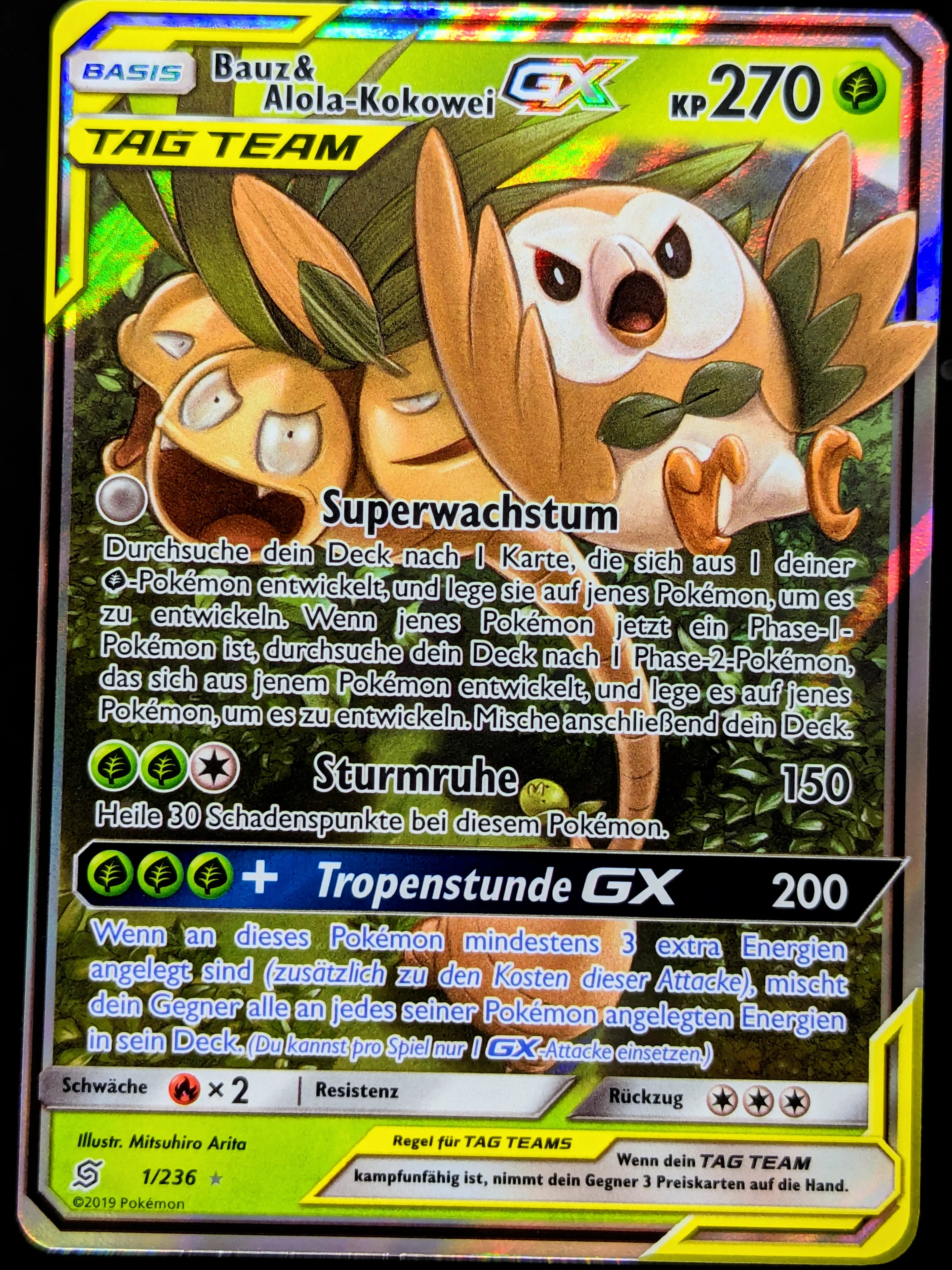 Bauz & Alola-Kokowei GX Tag Team 1/236 DE
