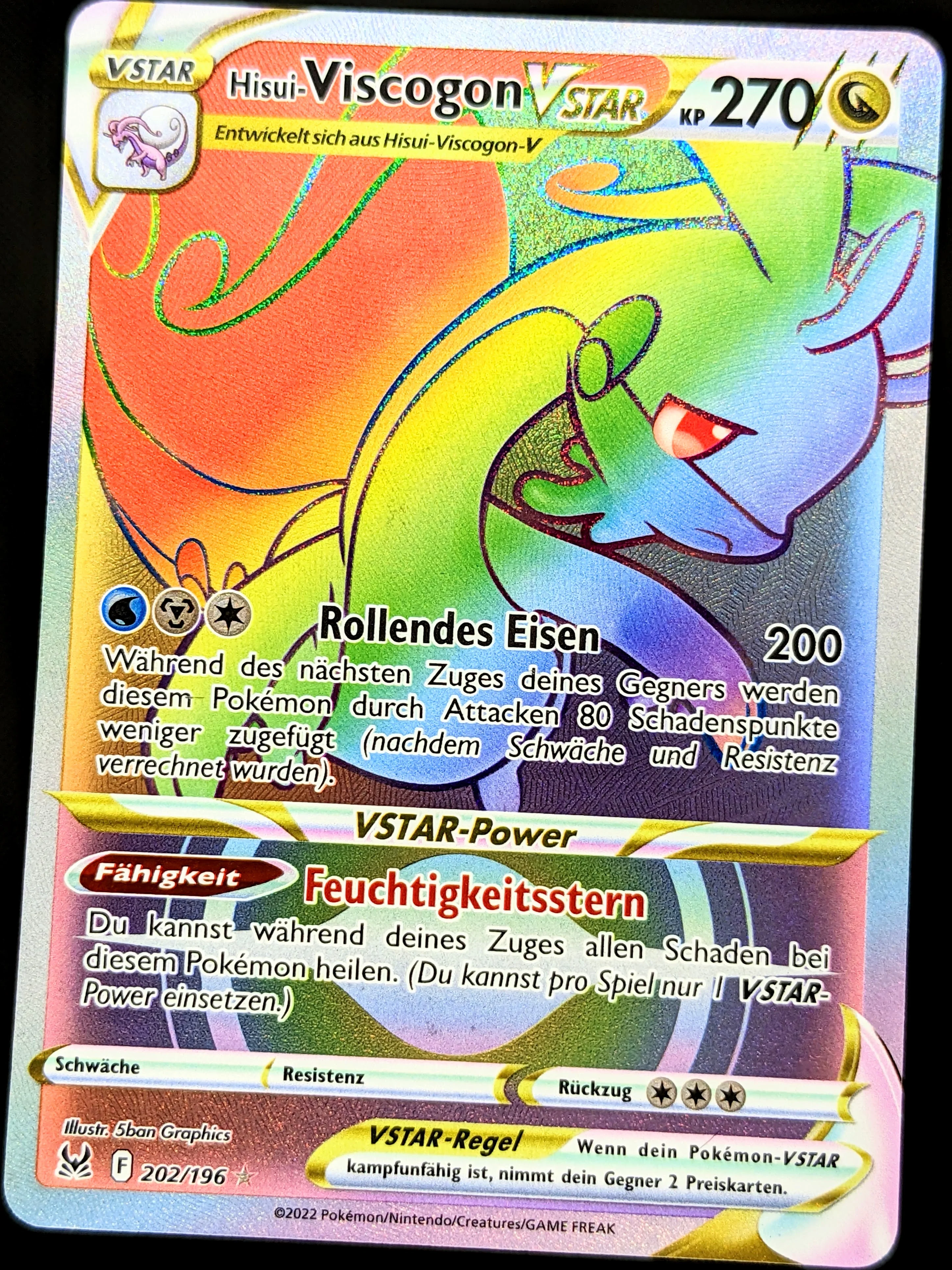 Hisui-Viscogon VStar Rainbow 202/196 DE