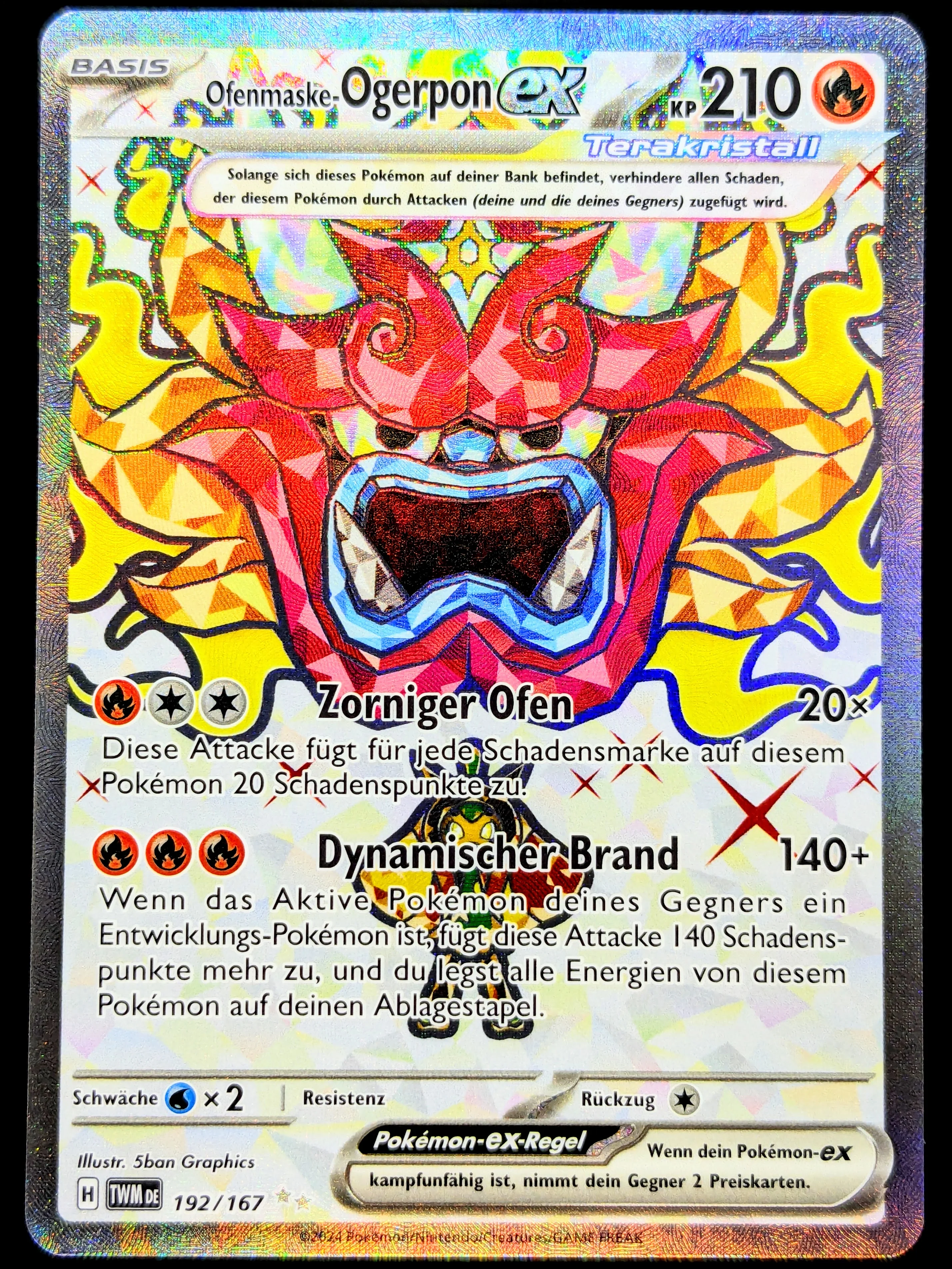 Ofenmaske-Ogerpon Ex Terakristall Full Art 192/167 DE