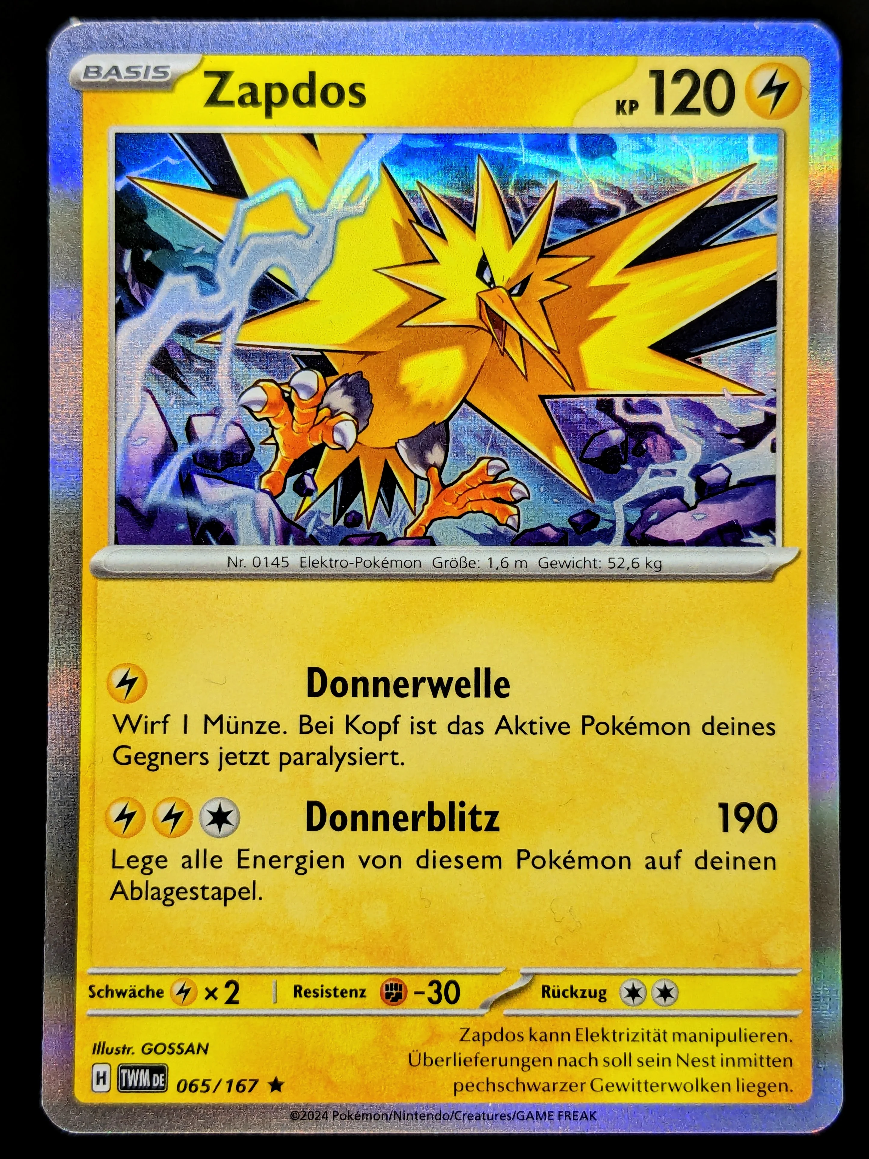 Zapdos Holo 065/167 DE